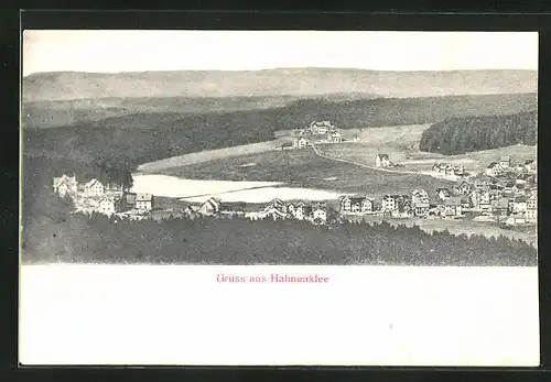 AK Hahnenklee /Oberharz, Totalansicht mit Fernblick