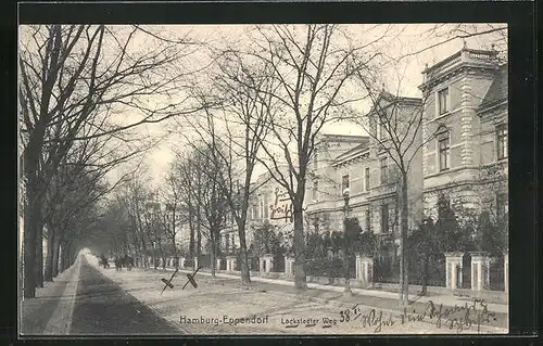 AK Hamburg-Eppendorf, Blick in die Strasse Lockstedter Weg