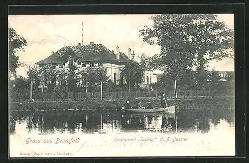 AK Hamburg-Bramfeld, Restaurant Seehof, Inh. C. F. Bessler