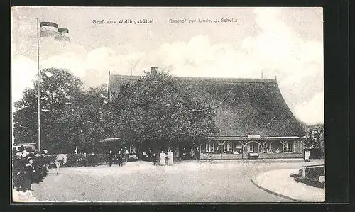 AK Hamburg-Wellingsbüttel, Gasthof zur Linde, Inh. J. Schultz