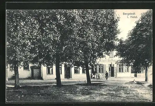 AK Hamburg-Bergstedt, Krüger's Gasthof, Inh. Gustav Reimers