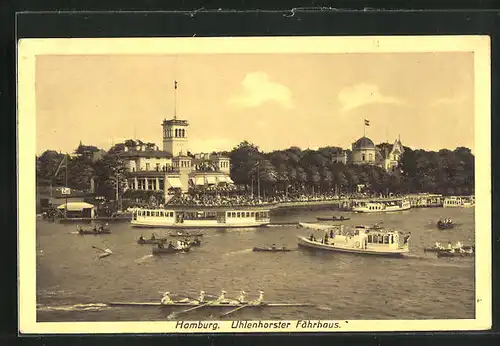 AK Hamburg-Uhlenhorst, Blick auf das Fährhaus