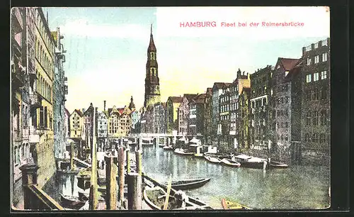 AK Alt-Hamburg, Fleet an der Reimersbrücke