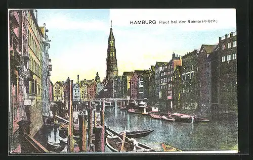 AK Alt-Hamburg, Fleet an der Reimersbrücke