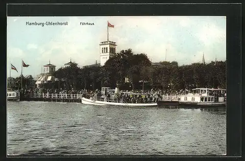 AK Hamburg-Uhlenhorst, Blick zum Fährhaus