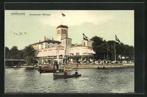 AK Hamburg-Uhlenhorst, Blick auf das Uhlenhorster Fährhaus