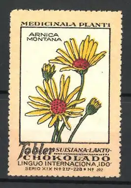 Reklamemarke Tobler Suisiana Lakto Chokolade, Medicinala Planti: Arnica Montana, Serie XIX, Bild 222