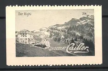 Reklamemarke Chocolat Cailler, der Righi, Bild 314