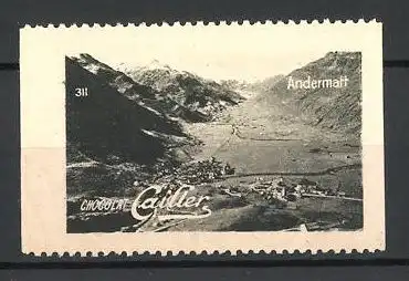 Reklamemarke Andermatt, Totalansicht, Chocolat Cailler, Bild 311