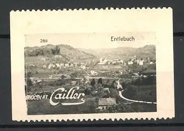 Reklamemarke Entlebuch, Panoramablick auf die Stadt, Chocolat Cailler, Bild 289