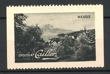 Reklamemarke Weggis, Gesamtansicht, Chocolat Cailler, Bild 282