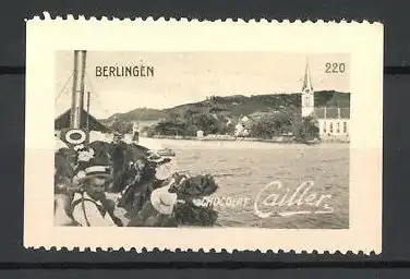Reklamemarke Berlingen, Teilansicht vom See, Chocolat Cailler, Bild 220