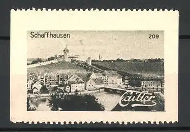 Reklamemarke Schaffhausen, Gesamtansicht, Chocolat Cailler, Bild 209