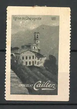 Reklamemarke Castagnola, l'Eglise, Chocolat Cailler, Bild 192