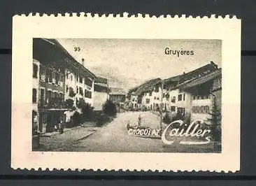 Reklamemarke Gryéres, Strassenansicht, Chocolat Cailler, Bild 99