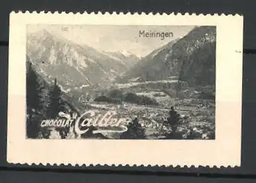 Reklamemarke Meiringen, Partie im Gebirge, Chocolat Cailler, Bild 141