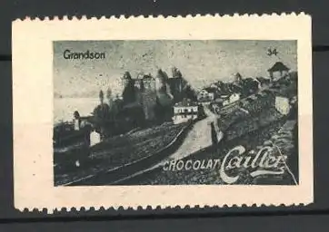 Reklamemarke Grandson, Gesamtansicht, Chocolat Cailler, Bild 34