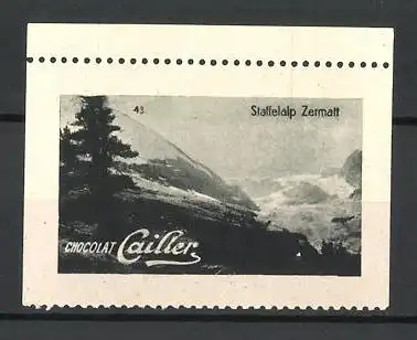 Reklamemarke Zermatt, Ansicht der Staffelalp, Bild 43