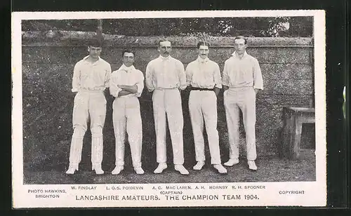 AK Cricketmannschaft der Lancashire Amateure, Champion Team 1904