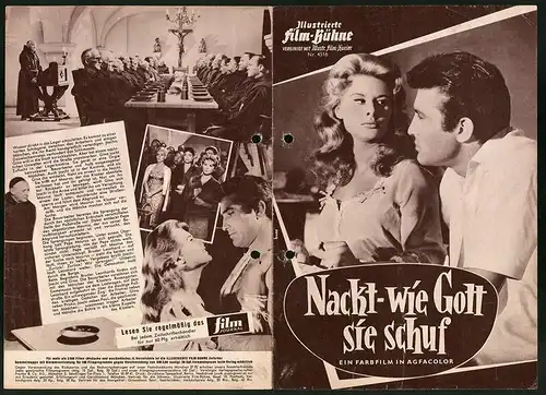 Filmprogramm IFB Nr. 4516, Nackt - wie Gott sie schuf, Marisa Allasio, Rik Battaglia, Regie: Hanns Schott-Schöbinger