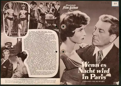 Filmprogramm IFB Nr. 2629, Wenn es Nacht wird in Paris, Jean Gabin, René Dary, Regie: Jacques Becker
