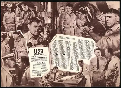 Filmprogramm IFB Nr. 4441, U 23 (Tödliche Tiefen), Clark Gable, Burt Lancaster, Regie: Robert Wise