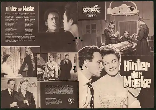 Filmprogramm PFP Nr. 23 /61, Hinter der Maske, Michael Redgrave, Tony Britton, Regie: Brian Desmond Hurst