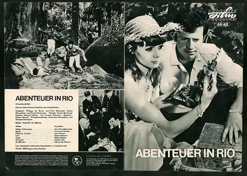 Filmprogramm PFP Nr. 49 /65, Abenteuer in Rio, Jean-Paul Belmondo, Francoise Dorleac, Regie: Philippe de Broca