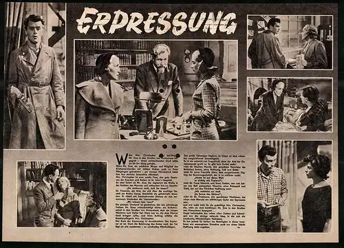 Filmprogramm PFP Nr. 101 /60, Erpressung, Fay Compton, Mai Zetterling, Regie: Marc Allegret