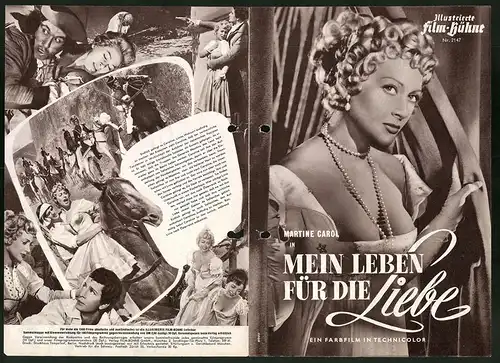 Filmprogramm IFB Nr. 2147, Mein Leben für die Liebe, Martine Carol, Jacques Dacqmine, Regie: Jean Devaivre