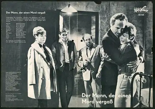 Filmprogramm PFP Nr. 61 /65, Der Mann, der einen Mord vergass, William Franklyn, Moira Redmond, Regie: Lance Comfort
