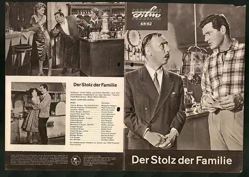 Filmprogramm PFP Nr. 69 /62, Der Stolz der Familie, Margarete Haagen, Paul Hubschmid, Regie: Günther Lüders