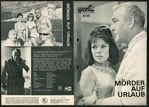 Filmprogramm PFP Nr. 35 /65, Mörder auf Urlaub, Christine Laszar, Annekathrin Bürger, Regie: Bosko Boskovic