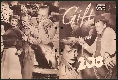 Filmprogramm DNF, Gift im Zoo, Irene von Meyendorff, Carl Raddatz, Regie: Hans Müller