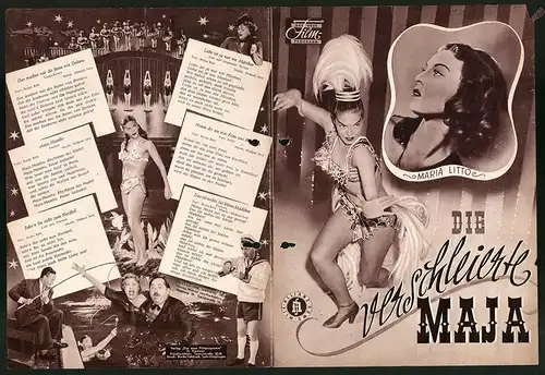 Filmprogramm DNF, Die verschleierte Maja, Maria Litto, Grethe Weiser, Regie: Geza von Cziffra