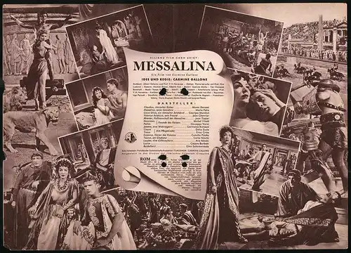 Filmprogramm IFB Nr. 1397, Messalina, Memo Benassi, Maria Felix, Regie: Carmine Gallone