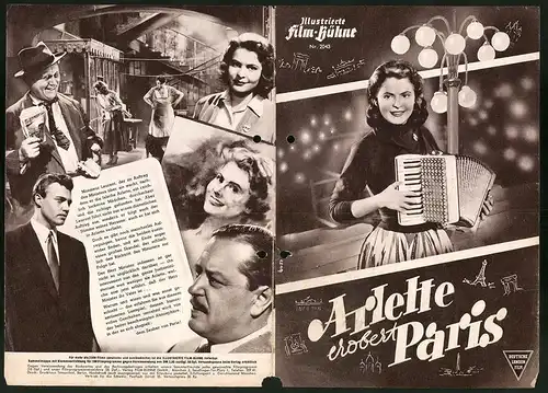 Filmprogramm IFB Nr. 2043, Arlette erobert Paris, Johanna Matz, Karlheinz Böhm, Regie: Victor Tourjansky