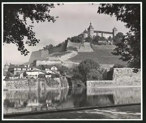 Fotografie Albin Müller, Hamburg-Altona, Schützenstrasse 61, Ansicht Würzburg, Blick über den Main zur Festung Marienberg