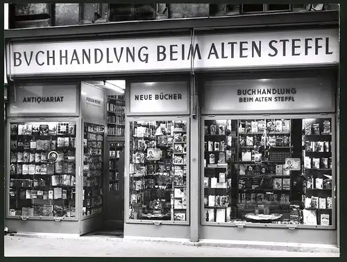 Fotografie unbekannter Fotograf, Ansicht Wien, Kärntnerstr., Buchhandlung beim alten Steffl