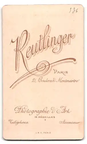 Fotografie Reutlinger, Paris, 21, Boulevard Montmartre, Portrait älterer Herr im Anzug mit Bart