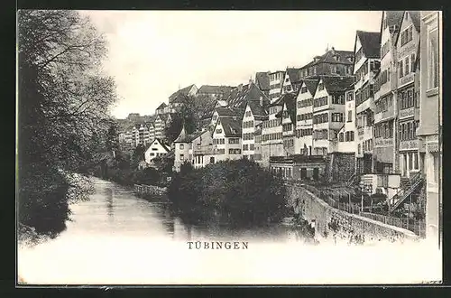 AK Tübingen, Ortspartie mit Gasthof