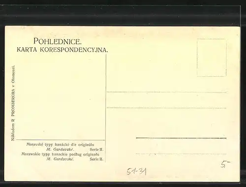 Künstler-AK Tschechische Bäuerinnen beim Sortieren von Federn