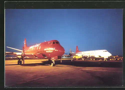 AK Coventry, Airport, Flugzeug Viscounts G-OPFI und G-BFZL, Flughafen