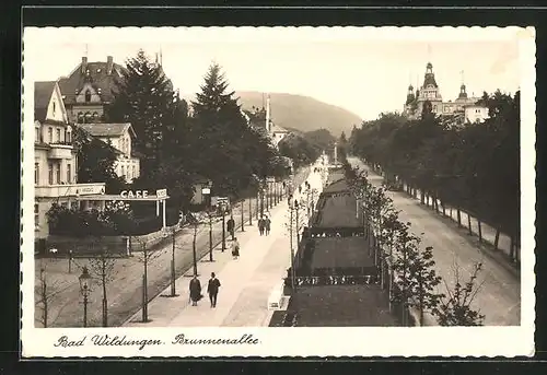 AK Bad Wildungen, Cafe in der Brunnenallee