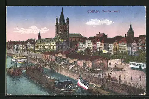 AK Köln, Frankenwerft und Schiffe