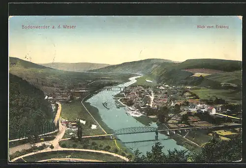 AK Bodenwerder /Weser, Blick vom Eckberg