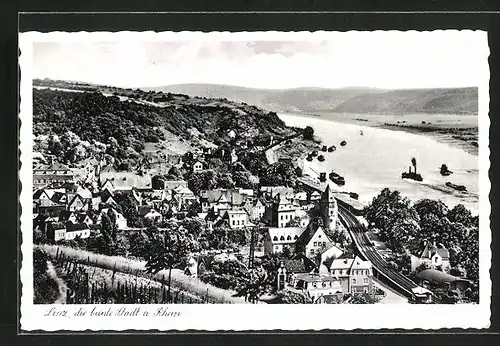AK Linz /Rhein, Stadt aus der Vogelschau