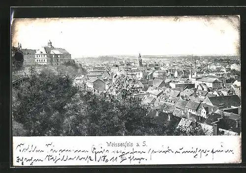 AK Weissenfels a. S., Totalansicht mit Fernblick