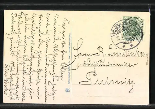 AK Weissenfels a. S., Totalansicht mit Fernblick