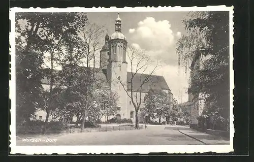 AK Wurzen, Strassenpartie mit Dom